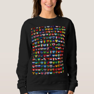 Sweatshirt 195 Drapeaux De Tous Les Pays Du Monde