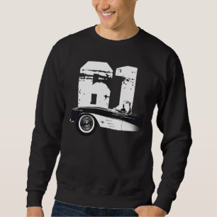 Sweatshirt 1961 Corvette Chevy Silhouette avec chemise année