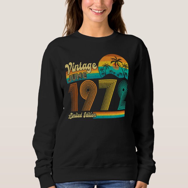 Sweatshirt 1972 50e anniversaire 50 ans rétro (Devant)