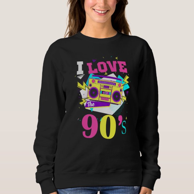 Sweatshirt 1990's 90s I Heart Nineties I Love The 90's Old Sc (Devant)