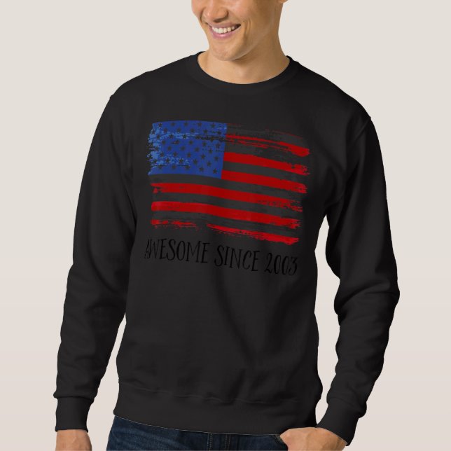 Sweatshirt 19 ans Awesome depuis 2003 19e anniversaire (Devant)