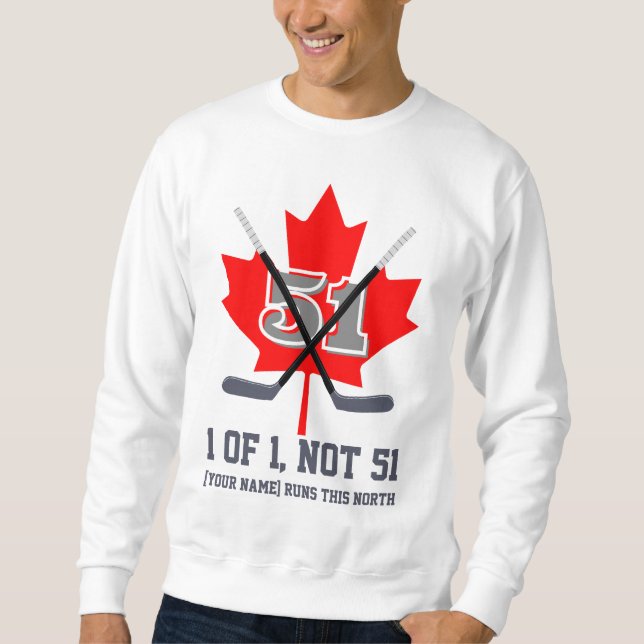Sweatshirt 1 de 1 Pas 51 Identité canadienne Maple Leaf Hocke (Devant)