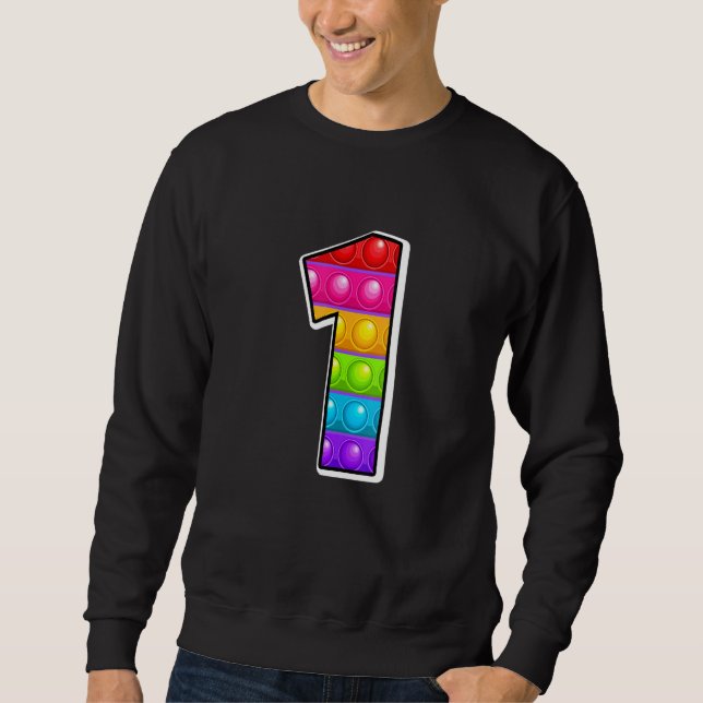 Sweatshirt 1 lettre majuscule coupée 1 alphabet Funny Poppin  (Devant)