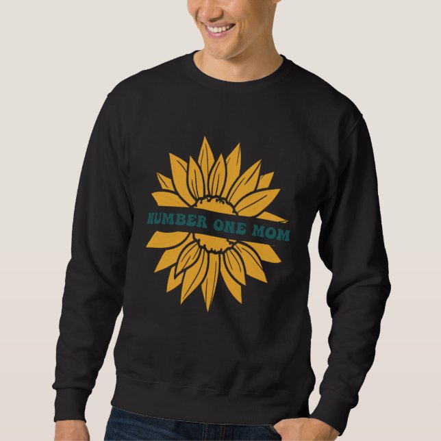 Sweatshirt 1 Mom Best Ever Sunflower Worlds Best Mom Cute Mot (Devant)