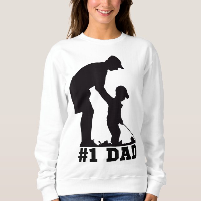 Sweatshirt 1 Papa Golfing Golf Fête des pères Père Son Tee (Devant)