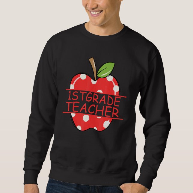 Sweatshirt 1ère année Enseignant Apple Enseignant Vie (Devant)