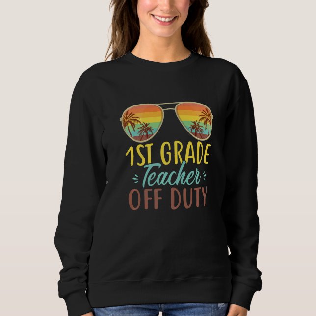 Sweatshirt 1ère année Enseignant hors service Lunettes de sol (Devant)