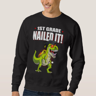 Sweatshirt 1ère année Nail It Rex Dinosaur Graduation Kids B