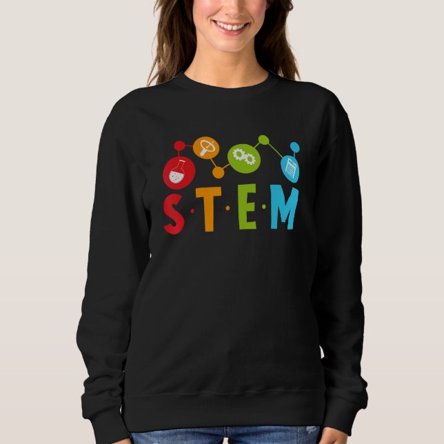Sweatshirt 1st Day of School STEM Teacher Boys Girls Kids Sci (Devant)