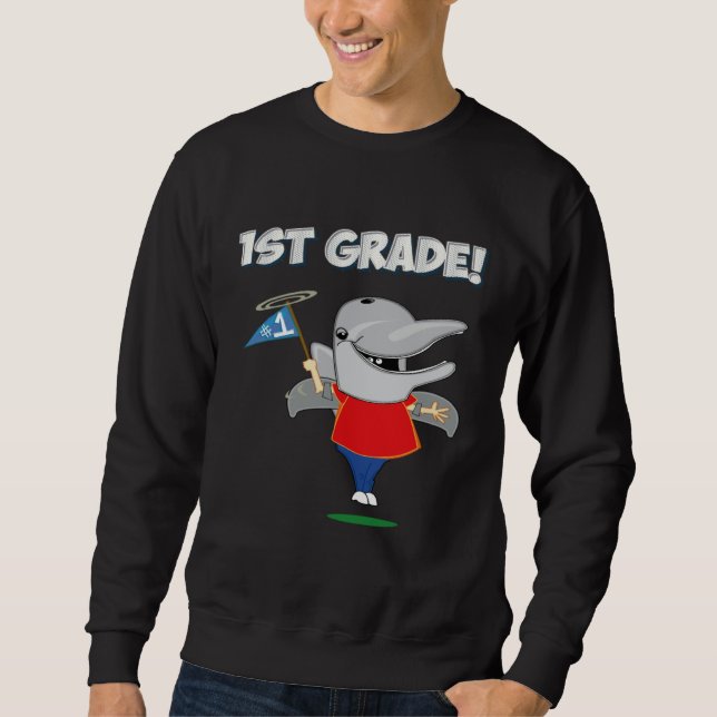 Sweatshirt 1st Grade Back To School For Dolphin (Devant)