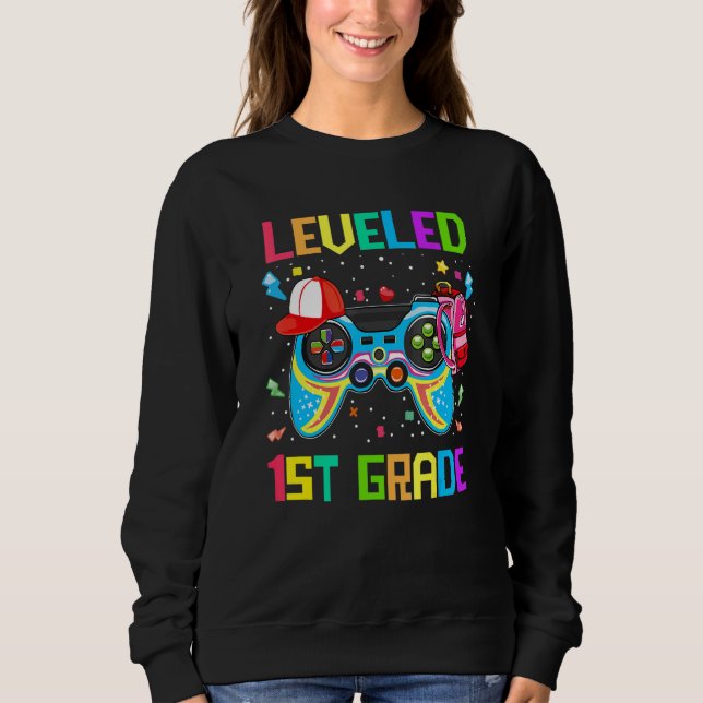 Sweatshirt 1st Grade Gamer First Day Of First Grade Boys Back (Devant)