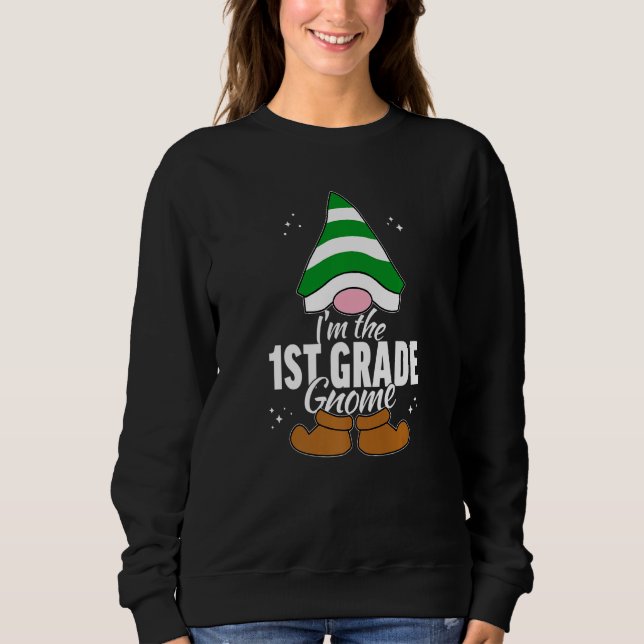Sweatshirt 1st Grade Gnome Matching Family Group Christmas Pi (Devant)
