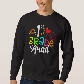 Sweatshirt 1st Grade Squad Team  Back To School Girls Boys Te