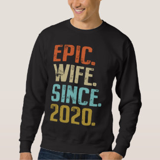 Sweatshirt 1st Wedding Anniversary For Her Best Epic Wife Sin