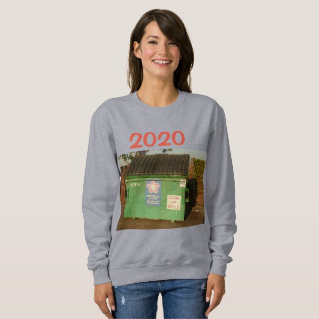 Sweatshirt 2020 en benne verte (Devant entier)