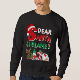 Sweatshirt 2020 Funny Christmas Kids Adults Père Noël I Blame