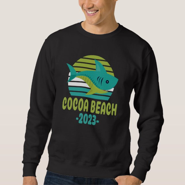 Sweatshirt 2023 Cocoa Beach Florida Shark (Devant)