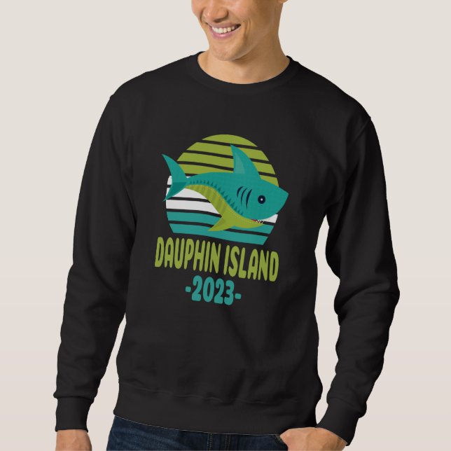 Sweatshirt 2023 Dauphin Island Alabama Shark (Devant)