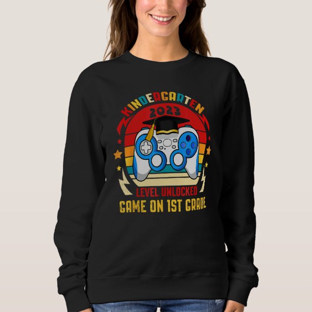 Sweatshirt 2023 Kindergarten Level Unlocked 1st Grade Back To (Devant)