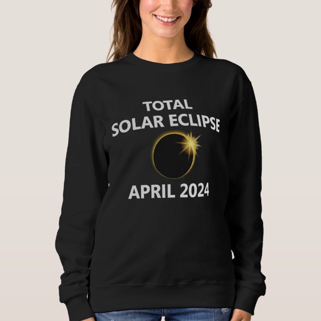 Sweatshirt 2024 April Solar Eclipse New Hampshire Maine Conne (Devant)