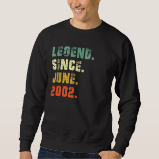 Sweatshirt 20 Ans 20 Anniversaire Légende depuis juin 2002