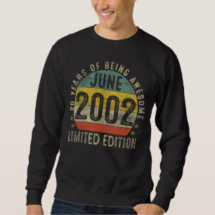 Sweatshirt 20 ans Vieux Vinatge Juin 2002 20e anniversaire