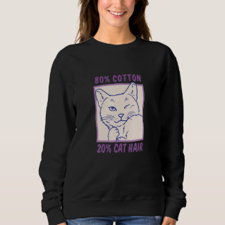 Sweatshirt 20 Cat Hair Cute Cat Winking Design