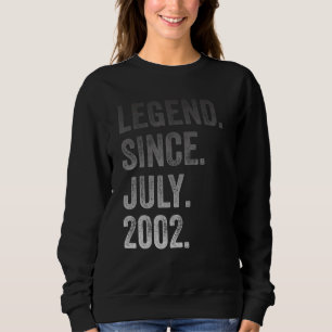 Sweatshirt 20e anniversaire 20 ans légende depuis juillet 200