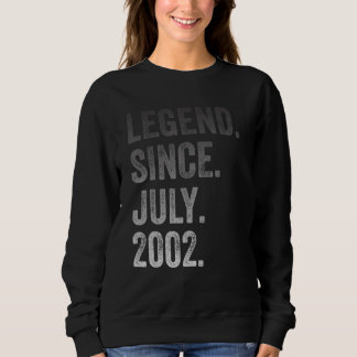 Sweatshirt 20e anniversaire 20 ans légende depuis juillet 200