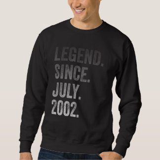 Sweatshirt 20e anniversaire 20 ans légende depuis juillet 200