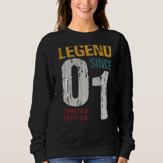 Sweatshirt 21 ans Vintage 2001 21e anniversaire Décoration