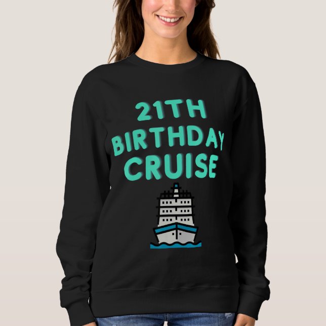 Sweatshirt 21e anniversaire Cool de croisière brillant (Devant)