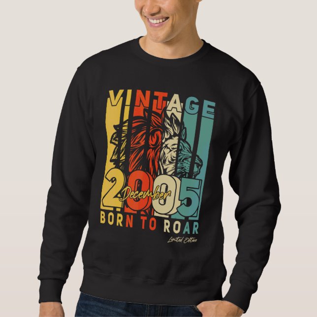 Sweatshirt 21e anniversaire Décembre 21 ans Vintage 2001 (Devant)