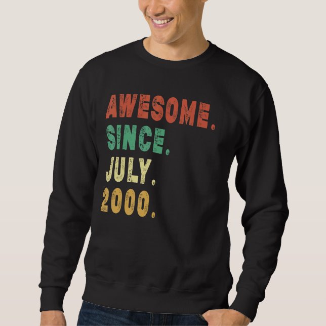 Sweatshirt 22 Ans Awesome depuis Juillet 2000 22e Anniversair (Devant)