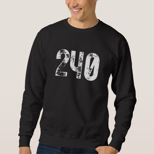 Sweatshirt 240 Area Code Germantown MD Mobile Telephone Area  (Devant)