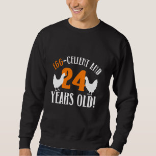 Sweatshirt 24e anniversaire 24 ans éleveur de poulets Poulet
