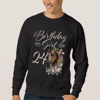 Sweatshirt 24e anniversaire fille Cheval 24 ans Anniversaire