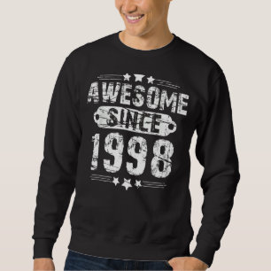 Sweatshirt 24e anniversaire Vintage stupéfiant depuis 1998