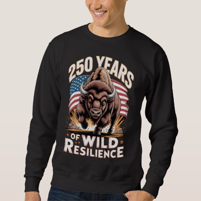 Sweatshirt 250 Years of Wild Resilience Bison (Devant)