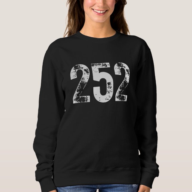 Sweatshirt 252 Area Code Greenville NC Mobile Telephone Area  (Devant)