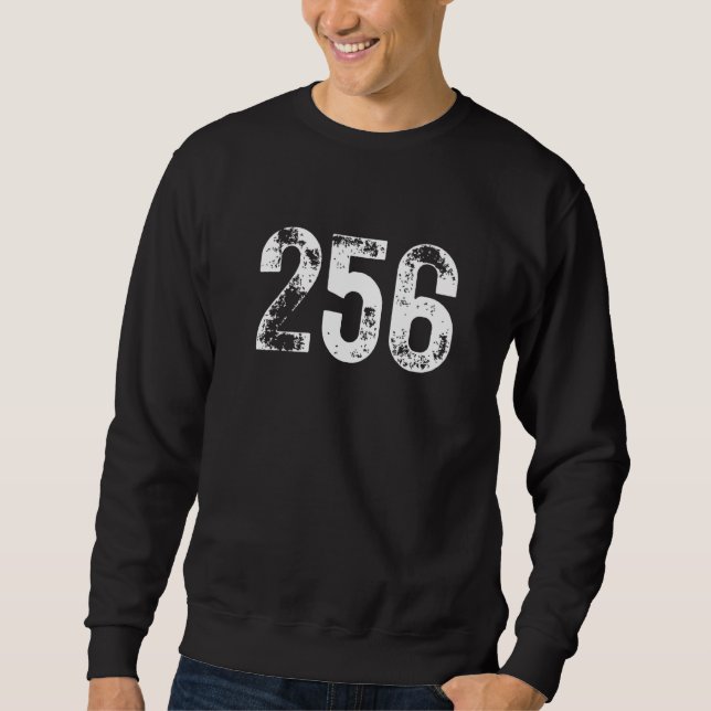 Sweatshirt 256 Area Code Huntsville AL Mobile Telephone Area  (Devant)