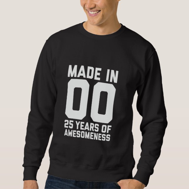 Sweatshirt 25e anniversaire pour hommes femmes Fils fille 25  (Devant)