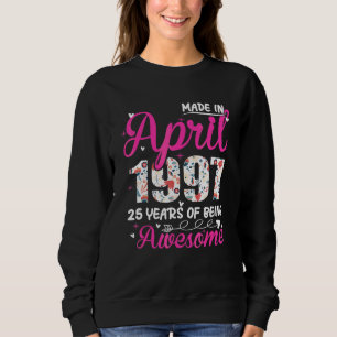 Sweatshirt 25e anniversaire stupéfiant depuis avril 1997 Flor