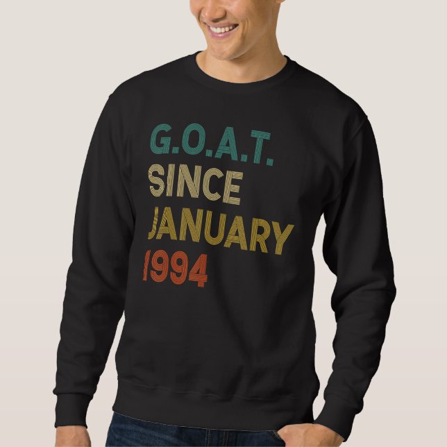 Sweatshirt 28e anniversaire 28 ans chèvre depuis janvier 1994 (Devant)