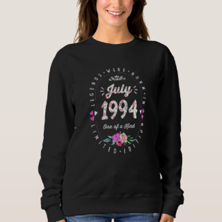 Sweatshirt 28e anniversaire Légendes florales Né En Juillet 1