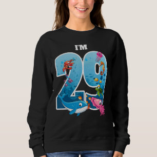 Sweatshirt 29 Anniversaire Baleine Mer Animal Anniversaire Mo