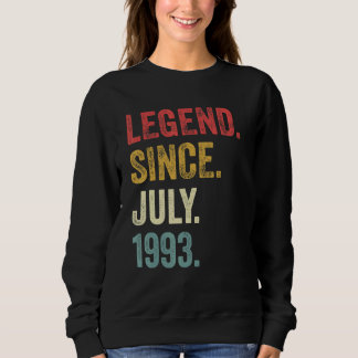Sweatshirt 29e anniversaire 29 ans légende depuis juillet 199