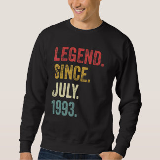 Sweatshirt 29e anniversaire 29 ans légende depuis juillet 199