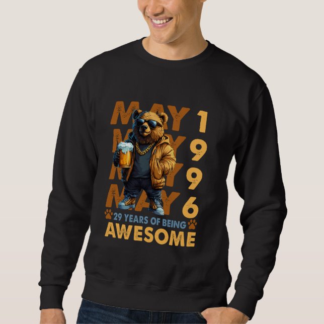 Sweatshirt 29e anniversaire Bear Légendes mai 1996 29 ans F (Devant)