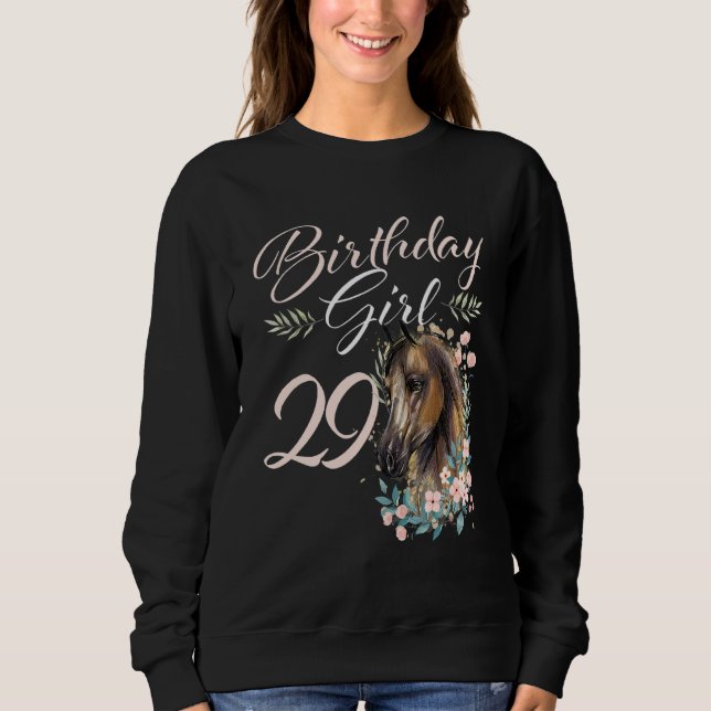 Sweatshirt 29e anniversaire fille Cheval 29 ans Anniversaire (Devant)